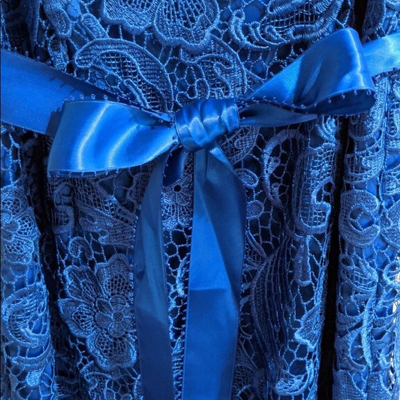 Royal Blue Lace Dress - Picture 2 of 4